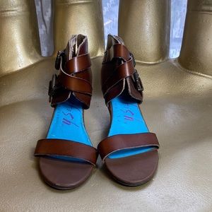 Blowfish brown Leather heeled sandals